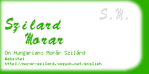 szilard morar business card